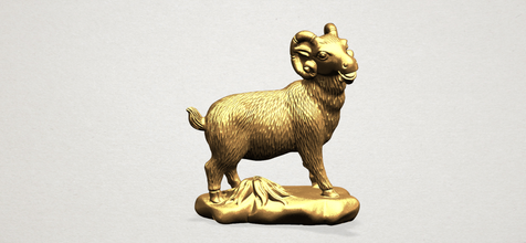chinese horoscope of goat 3d print model in animals 3dexport modern interior decorative detailed house decor characters miniatures figurines sculpture 3d print model - Mito3D