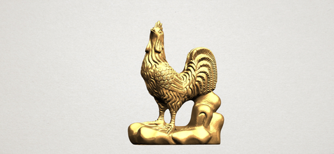 chinese horoscope of rooster 3d print model in animals 3dexport modern interior decorative detailed house decor characters miniatures figurines sculpture 3d print model - Mito3D