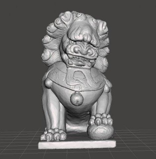chinês leão cão guardião estátua figura foo modelo escultura tigre doggo China antigo terreno jogos guerra martelo história lotr pedra estatueta fudog fantasia 3d print model - Mito3D