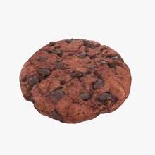 chocolate chip cookie 02 biscuit food dessert cake candy sweet snack treat baked crunch sugar bakery breakfast pastry pbr holiday 3d print model - Mito3D