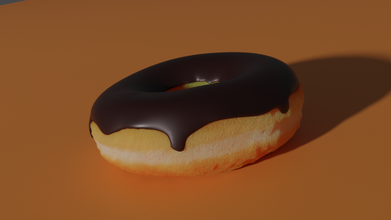 chocolate donut chocolatedonut 3d print model - Mito3D