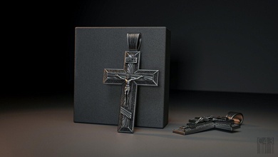 christian cross 3d print model in 3dexport jewelry religion printing cnc jesus christ stereolithography design crucifix jewellery wax printable 3d print model - Mito3D