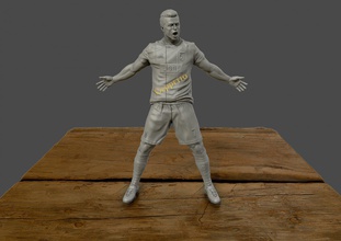 cristiano ronaldo celebrazione juventus kit 2019 3d stampa modello in scultura 3dexport arte corpo umano sculture 3d print model - Mito3D