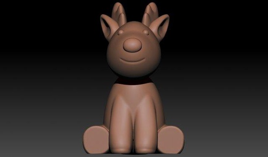 Noël cerf 3d impression modèle animaux printready animal figure statue 3d print model - Mito3D