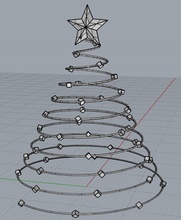 Noël éclairage 3d print model - Mito3D