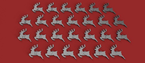 la navidad reindeer1 3d letras de archivo stl 3dletters el alfabeto decoraciones los gadgets fuentes 3dprint hobby 3d print model - Mito3D