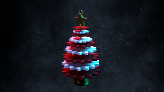 christmas tree 3d print model accessories sculpt low-poly lowpoly 3d print model - Mito3D