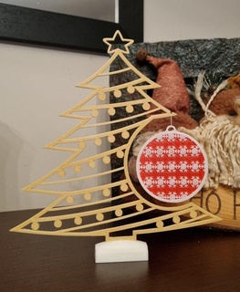 Navidad árbol 3d impresión modelo decoración 3d print model - Mito3D