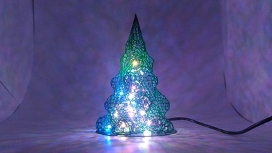 christmas tree voronoy 3d print model - Mito3D