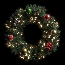 Navidad guirnalda árbol verde decoraciones xma diseño pelota deco naturaleza conífera regalo amarillo general decoración acebo caja celebracion blanco 3d print model - Mito3D