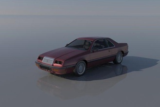 chrysler lebaron coupe 1989 3d print model in automotive 3dexport car cars vehicle hobby auto wheel classic old printcar drive rc toy interior 3d print model - Mito3D