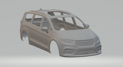 Chrysler pacifica 2022 fundido presión slot car tragamonedas espacio coche vehiculo caliente ruedas calientes rc 3d print model - Mito3D