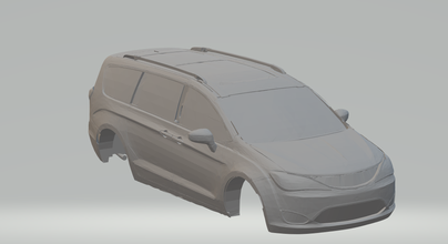 chrysler pacifica 3d print model in vehicle 3dexport hotwheels diecast scx slot car slotcar stl printable rcmodel dodge mopar caravan van 3d print model - Mito3D