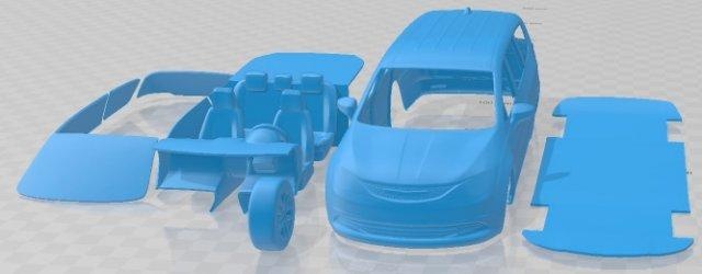 chrysler voyager 2020 printable car automotive slot scalextric tamiya rc miniz hobby micro diecast 3d print model - Mito3D