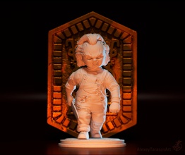 chucky medalion 3d print model in figurines 3dexport chucky3dprint 3dprint figure knife halloween scary sculpture statue film movie horror 80 zbrush 3dprintable chuck doll kill andy 3d print model - Mito3D