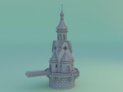 Igreja st Nicholas fazedor maravilhas águas arquitetura religião miniaturas 3d print model - Mito3D