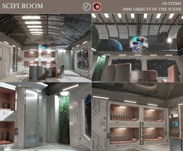 cifi chambre 3d modèle in bombardier 3dexport couloir porte terre expédition fantastique intérieur planètes robot sci scifi ensemble espace vaisseau spatial soleil 3d print model - Mito3D