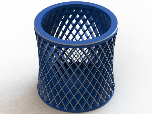 circular lattice holder 3d print model in decor 3dexport pattern architectural decoration grille fence wall modern style interior decorative arts form cylinder table unique crafted geometric 3d print model - Mito3D