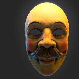 cirque masque 30s homme visage art Halloween carnaval mode ceintures 3d print model - Mito3D