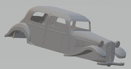 citroen b11 printable body car slot scalextric tamiya rc miniz old vintage mafia 3d print model - Mito3D