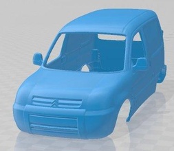 citroën berlingo 2002 imprimable corps van 3d impression modèle in automobile 3dexport fente scalextric tamiya rc miniz loisir micro 3d print model - Mito3D