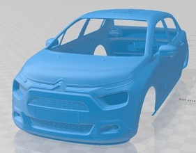 citroen c3 2020 printable body car 3d print model in automotive 3dexport slot scalextric tamiya rc miniz hobby micro 3d print model - Mito3D