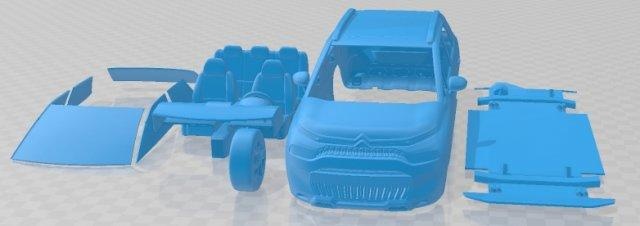 Citroen c3 Aircross 2022 druckbar Wagen Automobil Slot scalextric tamiya rc miniz Hobby Mikro 3d print model - Mito3D