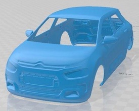 citroen c4 cactus 2018 printable body car 3d print model in automotive 3dexport slot scalextric tamiya rc miniz hobby micro 3d print model - Mito3D