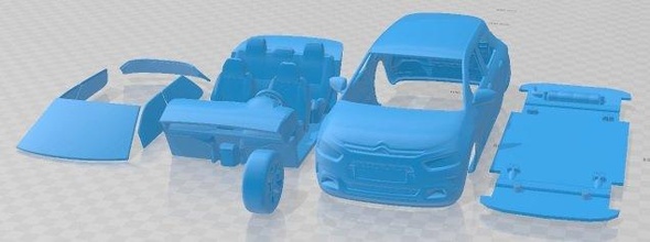 citroen c4 cactus 2018 printable car 3d print model in automotive 3dexport slot scalextric tamiya rc miniz hobby micro 3d print model - Mito3D