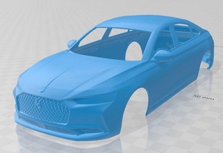 citroen ds 9 2021 stampabile corpo macchina fessura scalextric tamiya rc miniz passatempo micro 3d print model - Mito3D