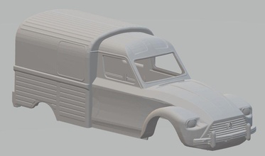 citroen dyane 6 400 yazdırılabilir vücut kamyonet 3d yazdır model in otomotiv 3dexport araba stl oto slotcar ölçülü miniz rc fransa tamiya kyosho ölçek nostaljik eski avrupalı 3d print model - Mito3D