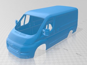 citroen jumpy printable body van 3d print model in automotive 3dexport slot scalextric tamiya rc hobby 1-10 1-24 1-32 3d print model - Mito3D