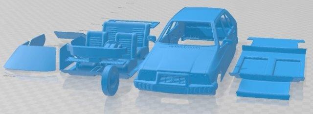 citroen visa 1979 printable car automotive slot scalextric tamiya rc miniz hobby micro 3d print model - Mito3D