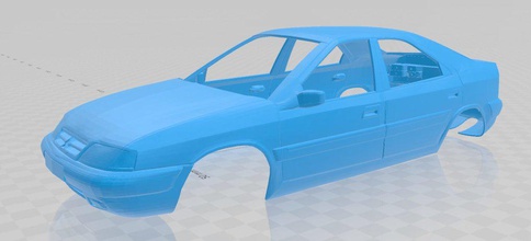 citroen xantia printable body car 3d print model in automotive 3dexport slot scalextric tamiya rc hobby 1-10 1-24 1-32 3d print model - Mito3D