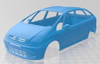 citroen xsara picasso 2004 printable body car 3d print model in automotive 3dexport slot scalextric tamiya rc miniz hobby micro 3d print model - Mito3D