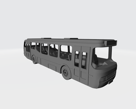 Stadt Bus Miniatur Fahrzeug Lowpoly 3d print model - Mito3D
