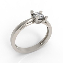 classic diamond ring jewelry jewellery brilliant gold silver carat engagement wending platinum luxury brillant 3d print model - Mito3D