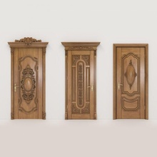 classic door collection 2 3d model in 3dexport architecture entry entrance handle architectural ornate antique wood doors wooden carved carving classical interior vray furniture 3d print model - Mito3D