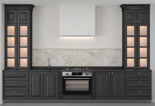 classic kitchen 04 3d model in 3dexport oven sink marble hood equipment furniture microwave shelf 3d print model - Mito3D