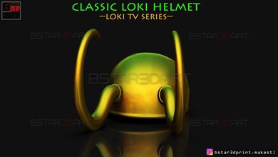klassisch loki Helm tv Serie 2021 3d drucken Modell Maske Cosplay Comic Halloween Deckel Wunder Ironman Krone Sylvie laufeydottir Kind 3d print model - Mito3D