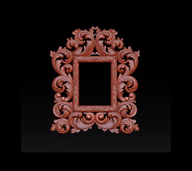 classic mirror frame 3d print model in mathematical art 3dexport carving pattern vintage antique silver baroque modern renaissance bedroom reflection rococo classical furniture misc ornament decoration pictureframe acccesory 3D print model - Mito3D