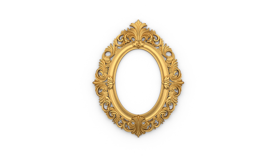 classic mirror frame 01  decor carved set cartouches modeling stucco cartouche pediment fronton classic decor collection cnc baroque onlay architectural details decoration mirror frame  3d print model - Mito3D