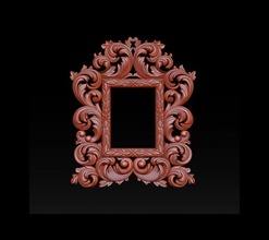 classic mirror frame 3d print model in mathematical art 3dexport carving pattern vintage antique silver baroque modern renaissance bedroom reflection rococo classical furniture misc ornament decoration pictureframe acccesory 3d print model - Mito3D