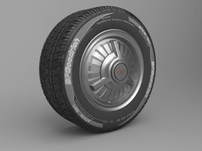 classic realistic tire 2 3d model in parts of auto 3dexport wheel car vehicle ruber rice 3d print model - Mito3D