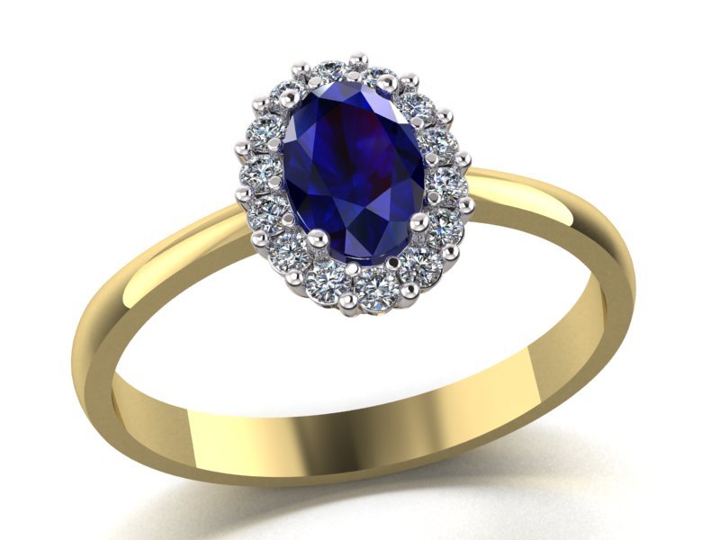 classico anello di pietra ovale gioielli diamante stampabile regalo cad gemme sesso femminile donne esclusivo 3dm stl obj moda oro cnc alta 3D print model - Mito3D