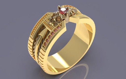 clásico cráneo anillo anillos joyería diseño joyas diseñadora cadjewelry 3djewellery modelado oro plata diamantes imprimible Moda 3design 3dcad gemas hombres 3d print model - Mito3D