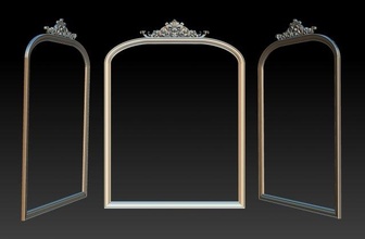 classico scolpito telaio macchina 3d modello cnc stampato stl specchio rilievi router Vintage ornamento legna intagliare wall mirror antico barocco decorazione 3d print model - Mito3D