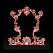 classical carved frame 3d print model in 3dexport machine cnc printed stl mirror reliefs routers vintage ornament wood carve wall-mirror antique baroque decoration 3d print model - Mito3D