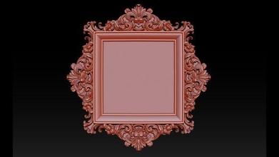 classical carved frame machine 3d model cnc printed stl mirror reliefs routers vintage ornament wood carve wall-mirror antique baroque decoration 3d print model - Mito3D