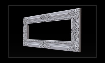 classical carved frame 3d print model in mathematical art 3dexport mirror classic carving pattern vintage antique silver baroque modern renaissance bedroom reflection rococo furniture misc ornament decoration pictureframe acccesory 3d print model - Mito3D